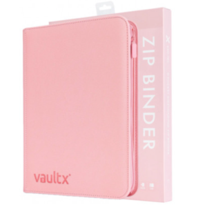 VAULT X - 9 POCKET ZIP BINDER (JUST PINK)